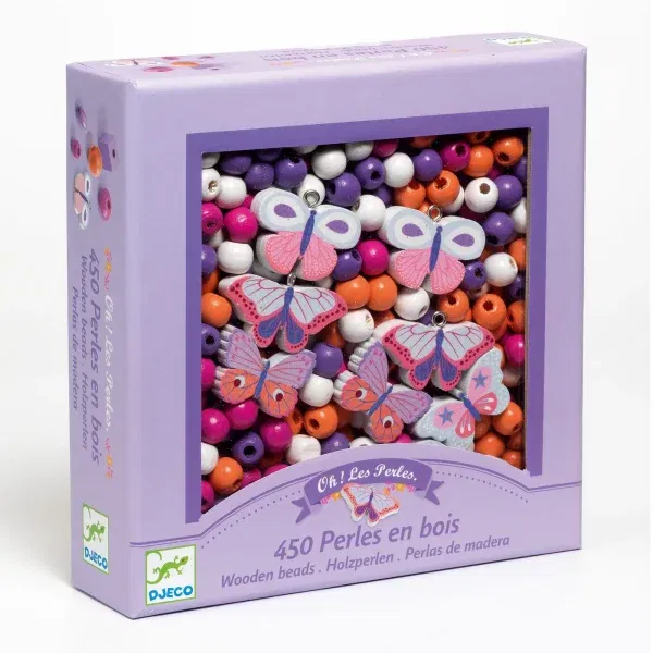 Kit perline per collane e braccialetti Butterfly Djeco