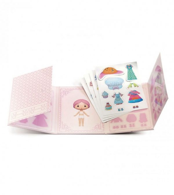 Mi vesto Miss Lilypink con adesivi Tinyly Djeco