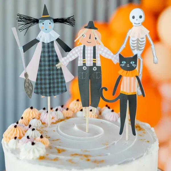 Set 4 Toppers torta di zucca MeriMeri