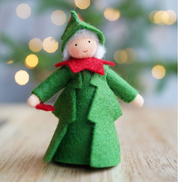 Figura Waldorf Fata Winter Christmas Tree Ambro-dolls