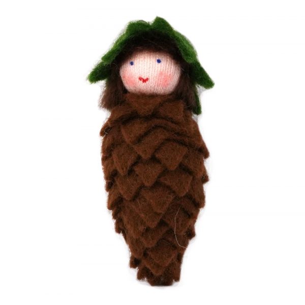 Figura Waldorf Fata da appendere bimbo pigna Ambro-dolls