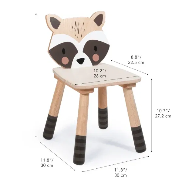 Sedia bambini procione Forest Tender Leaf