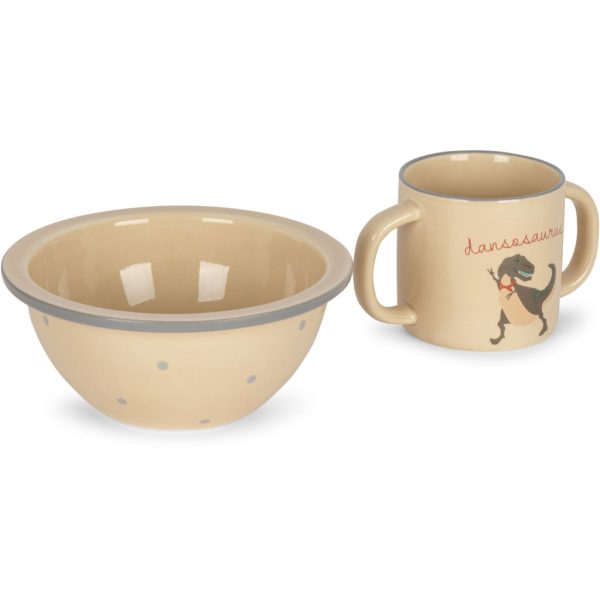 Set tazza + ciotola ceramica Dansosaurus Konges sløjd