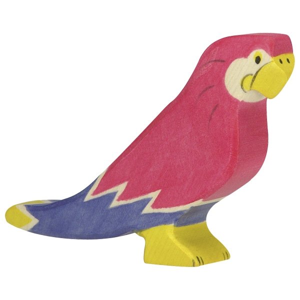 Figura legno pappagallo - Holztiger