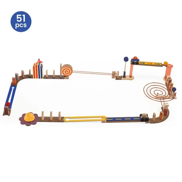 Pista azione reazione Junior ZIG & GO Racer 51 pezzi Djeco