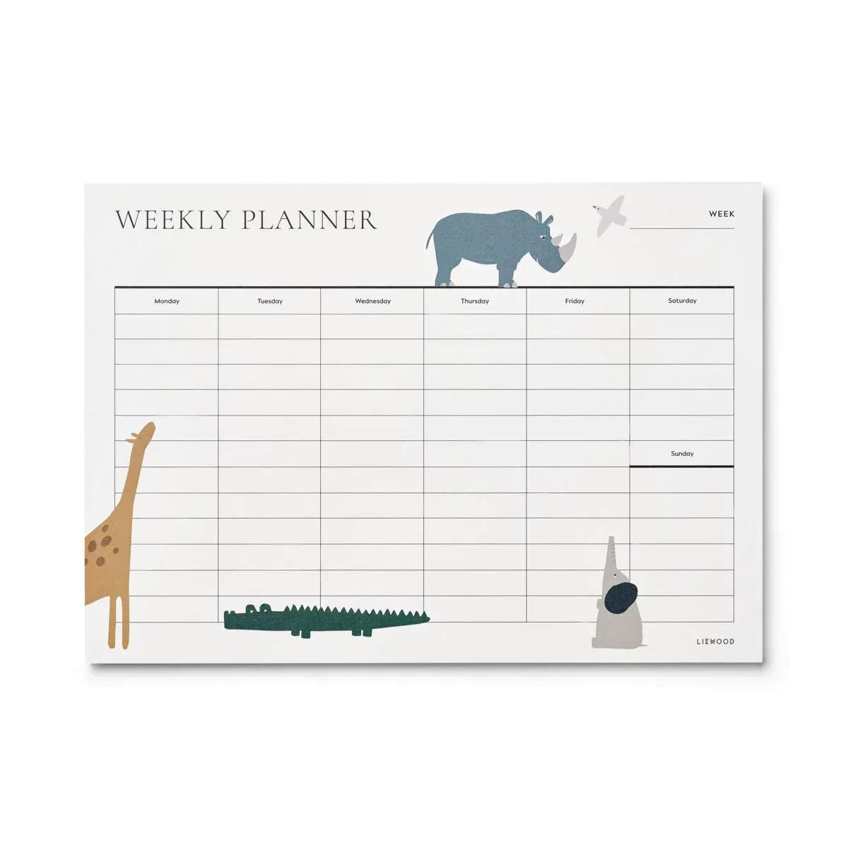 Blocco Calendario settimanale Kirby LIEWOOD - Babookidsdesign