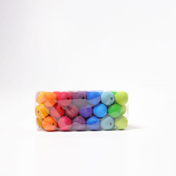 Set 36 perle arcobaleno grandi Grimm's