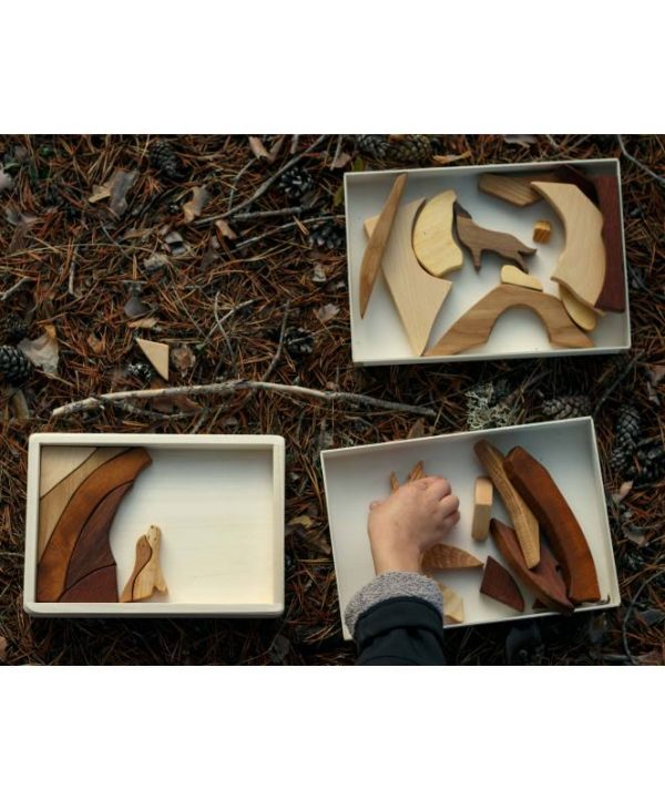 2 Puzzle incastri Wood Art Lupo Cocoletes