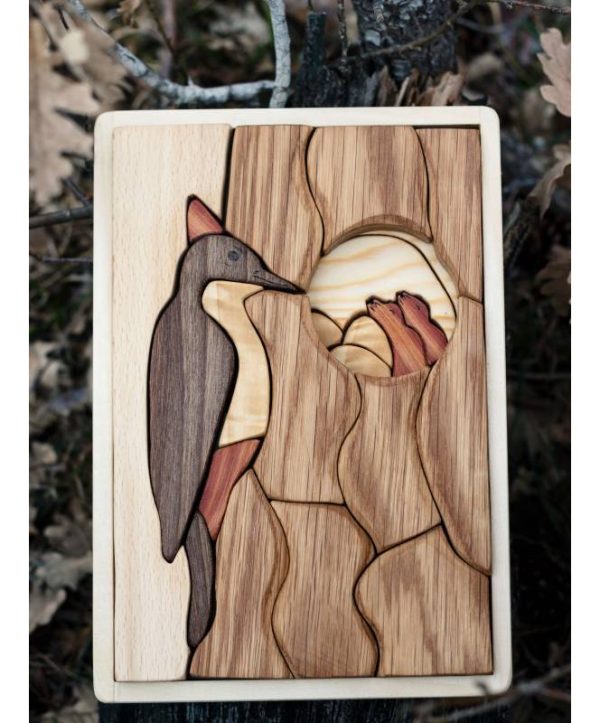 2 Puzzle incastri Wood Art Nido Cocoletes