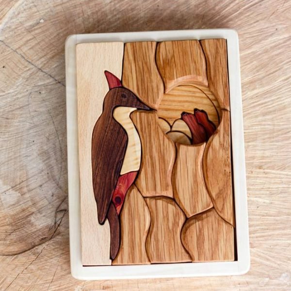 2 Puzzle incastri Wood Art Nido Cocoletes