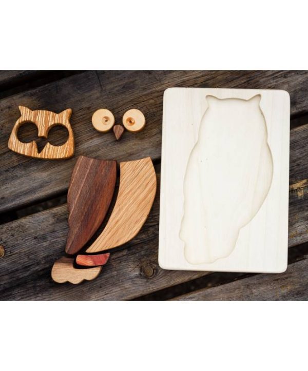 Puzzle incastri Wood Art Gufo Cocoletes