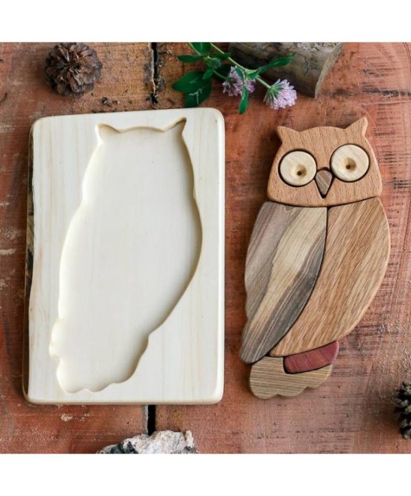 Puzzle incastri Wood Art Gufo Cocoletes