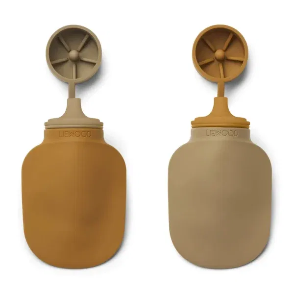 Set smoothie bottle silicone Silvia caramel oat LIEWOOD