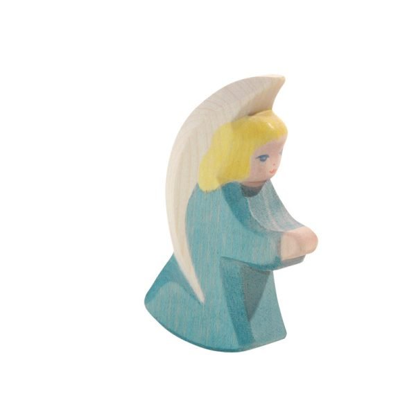 Figura legno angelo azzurro - Ostheimer