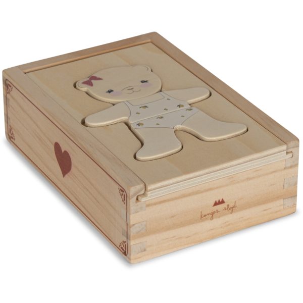 Puzzle dei personaggi Teddi rosa Konges sløjd