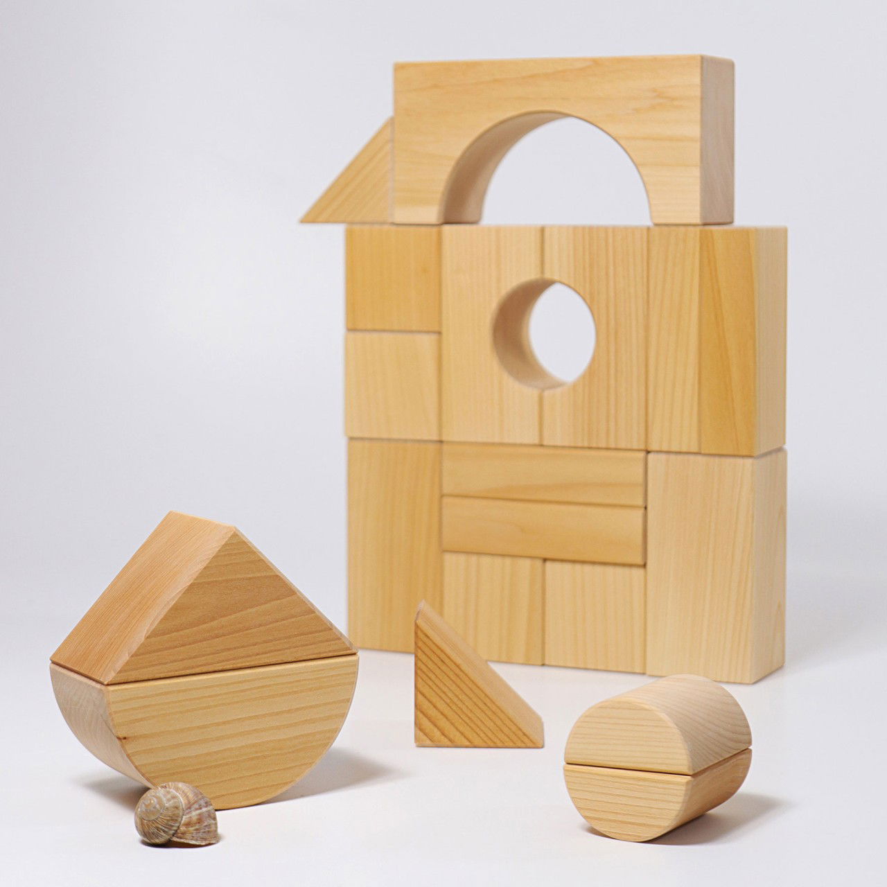 Grimm's Set Costruzioni in Legno Geo-Blocks - 30 pezzi - Inventa