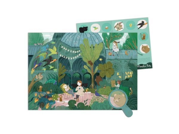 Puzzle cerca e trova In Giardino 100 pezzi Les parisiennes Moulin Roty
