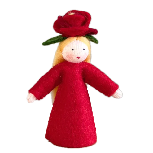 Figura Waldorf Fata Red Rose Ambro-dolls