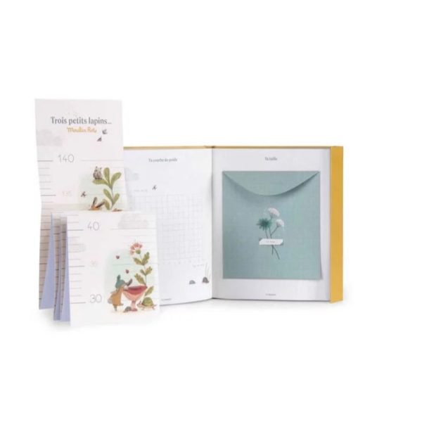 Libro nascita Trois petits lapins Moulin Roty