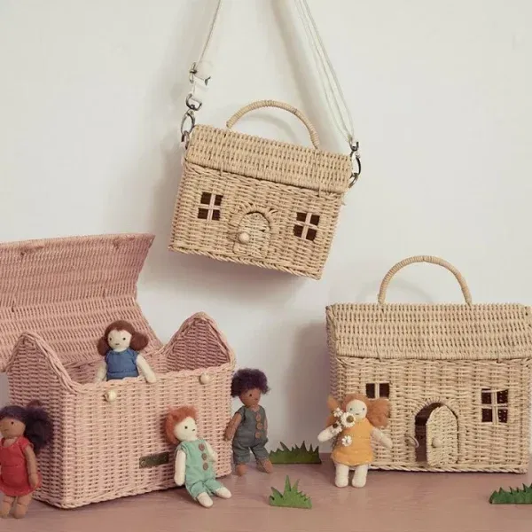 Rattan casa bag natural OlliElla