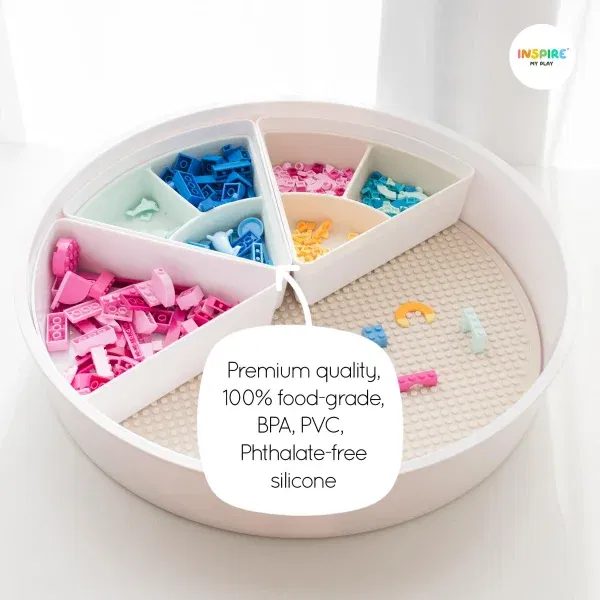 Set 3 inserti vassoio PlayTry silicone rosa INSPIRE my play