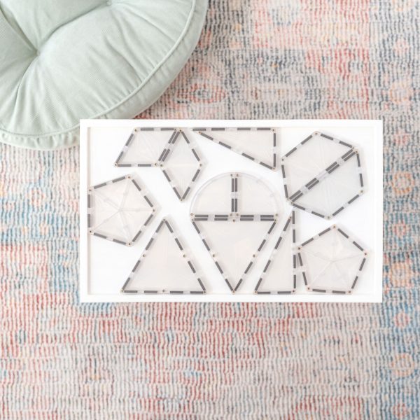 Connetix tiles costruzioni magnetiche 24 Pezzi Clear Shape Expansion