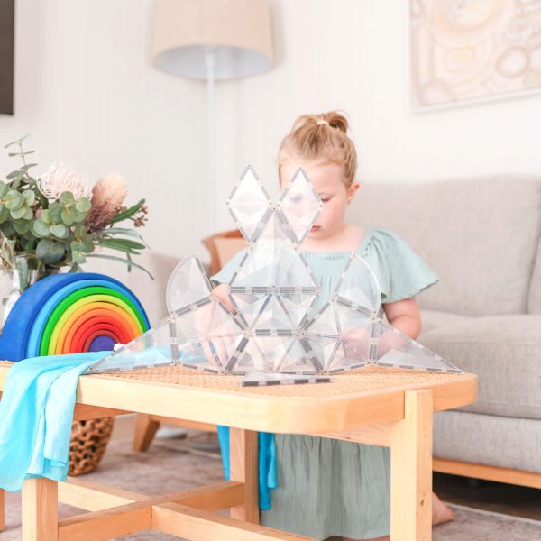 Connetix tiles costruzioni magnetiche 24 Pezzi Clear Shape Expansion