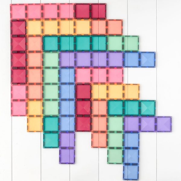 Connetix tiles costruzioni magnetiche 24 Pezzi Pastel Rectangle Pack