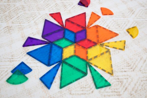Connetix tiles costruzioni magnetiche 36 Pezzi Rainbow Shape Expansion