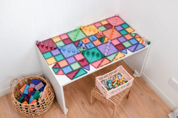 Connetix tiles costruzioni magnetiche 64 Pezzi Pastel Starter Pack + CARTE