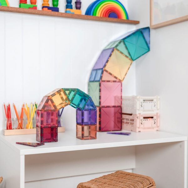 Connetix tiles costruzioni magnetiche 64 Pezzi Pastel Starter Pack + CARTE