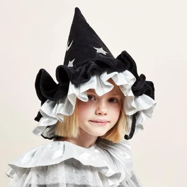 Cappello di velluto Pioggia di stelle nero MeriMeri