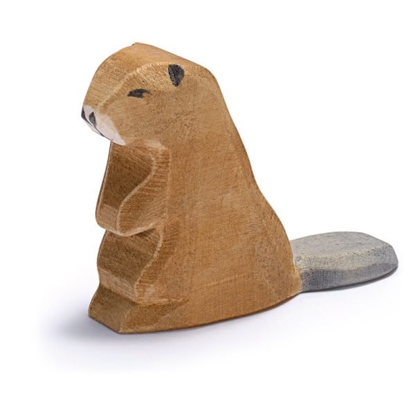 Figura legno castoro seduto - Ostheimer