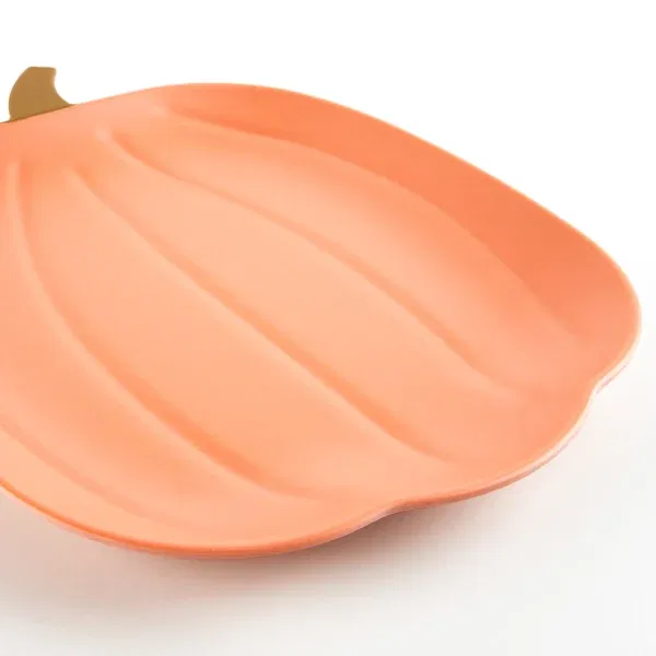 Piatto zucca Halloween bambù MeriMeri