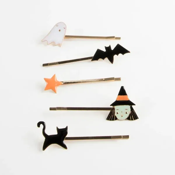 Set 10 forcine per capelli Halloween MeriMeri