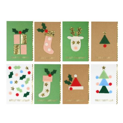 Set creativo 8 cartoline di Natale MeriMeri