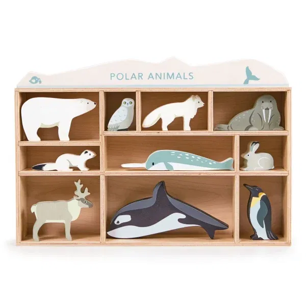 Set gioco 10 animali del Polo + teca Tender Leaf