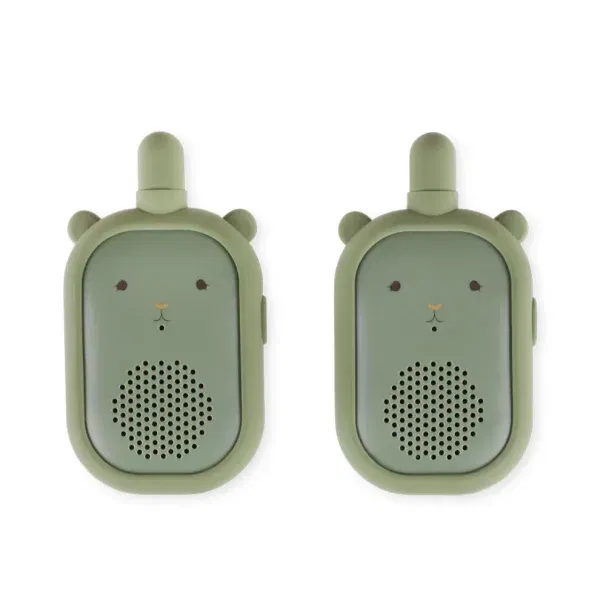 Walkie talkie silicone panda olive Konges sløjd