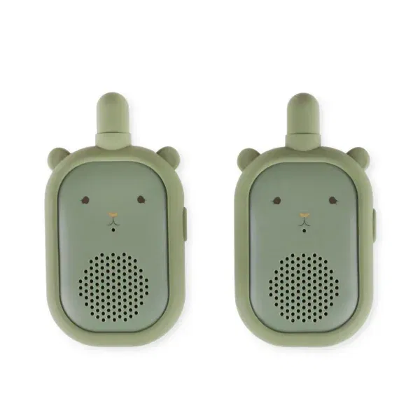 Walkie talkie silicone panda olive Konges sløjd
