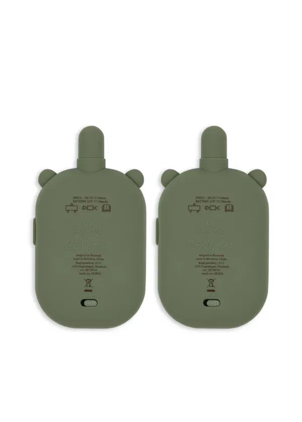 Walkie talkie silicone panda olive Konges sløjd