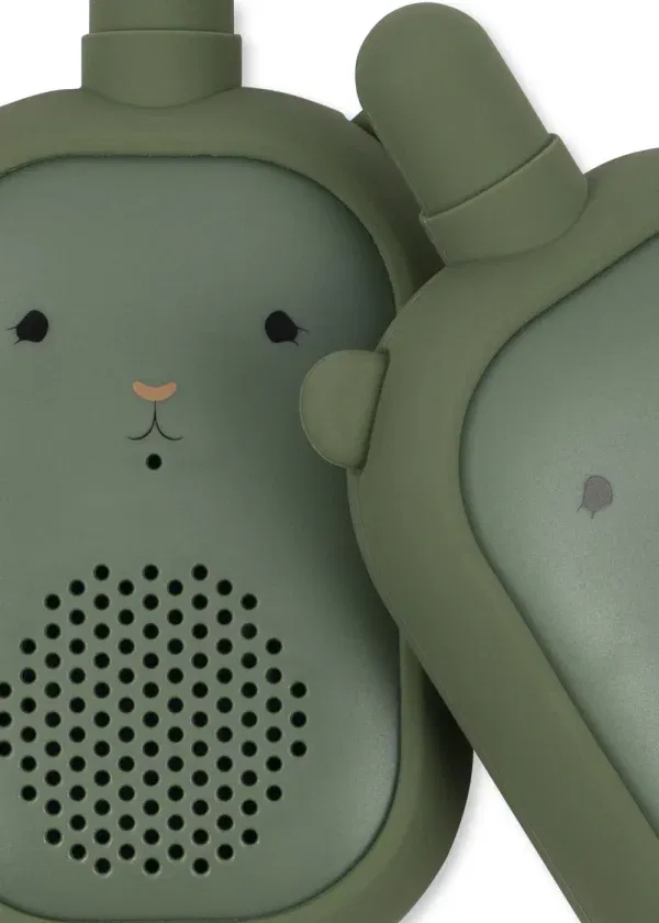Walkie talkie silicone panda olive Konges sløjd