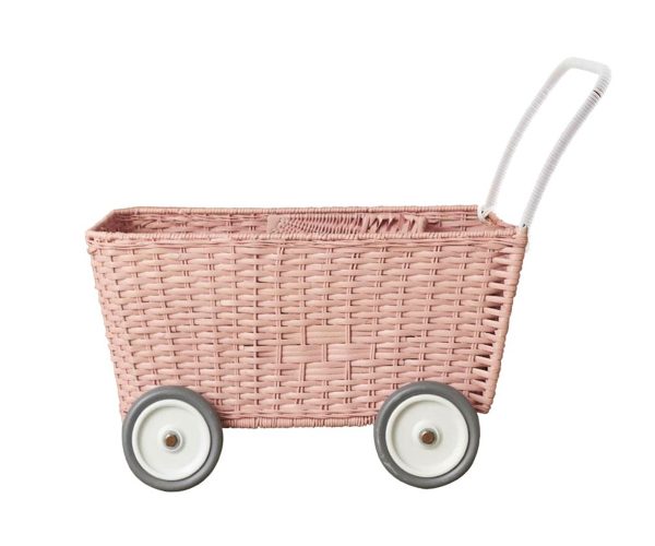 Accessori DINKUM DOLLS Rattan strolley rose OlliElla