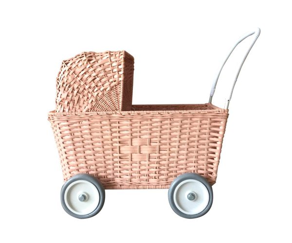 Accessori DINKUM DOLLS Rattan strolley rose OlliElla