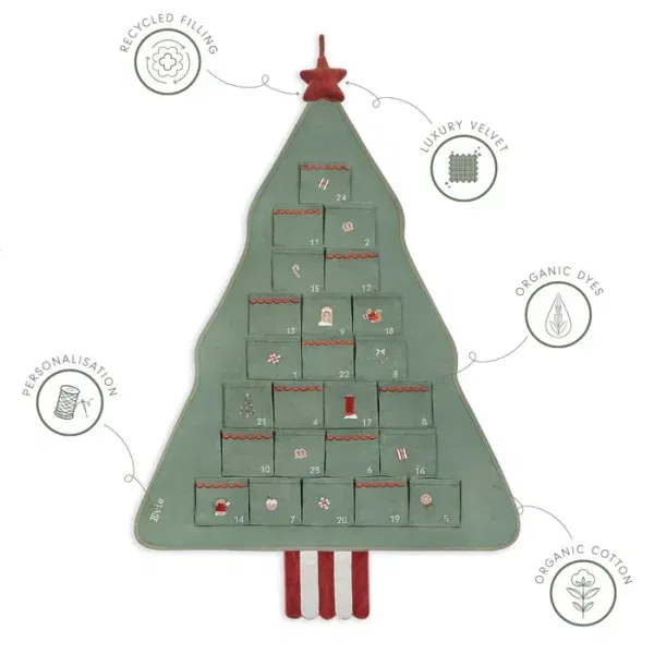 Calendario dell'Avvento da appendere Albero AVERY ROW + CARTE