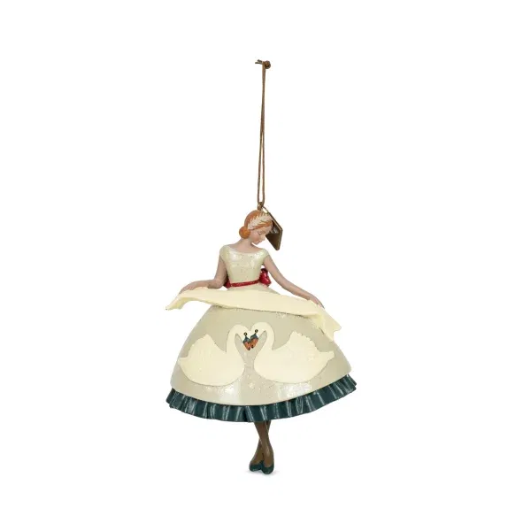 Decorazione Natale Ballerina cigno personalizzabile 2023 Konges sløjd