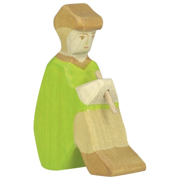 Figura legno Pastore con flauto - Holztiger