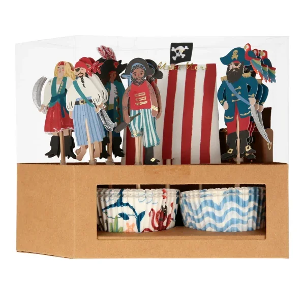 Pirates & Palm cupcake kit MeriMeri