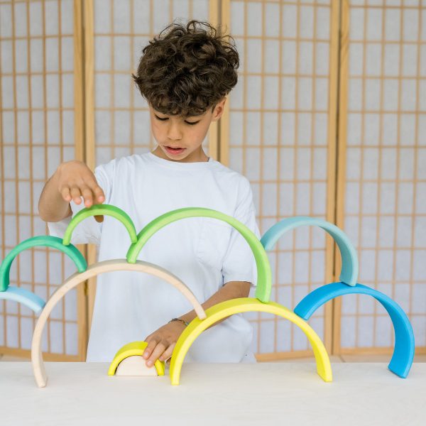 Arcobaleno steineriano Grimm's - 10 pezzi Neon Green