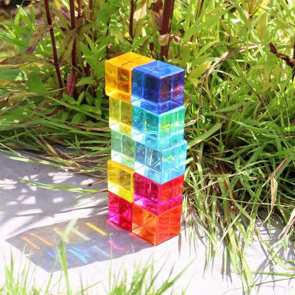 Set 100 cubi acrilici + vassoio specchio Tickit