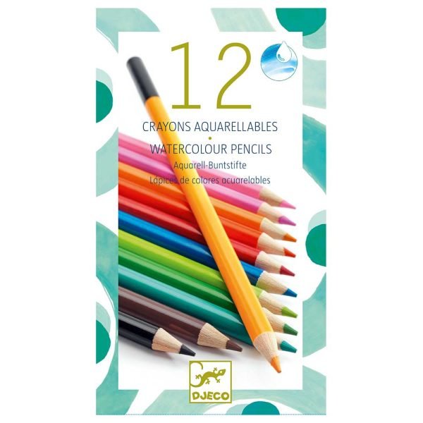 Set 12 matite colorate acquarellabili Djeco